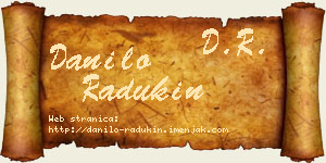 Danilo Radukin vizit kartica